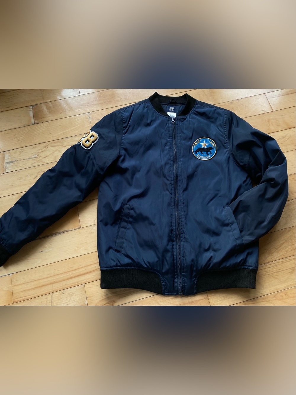 Route 66 Navy Jacket with Black Trim - Picture 3 of 12